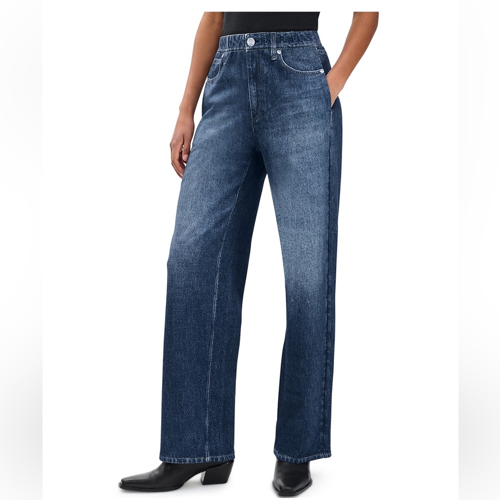 Rag & Bone Miramar Cotton Terry Wide Leg Sweatpant Jeans in Petra
